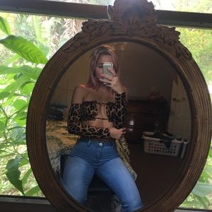 Cheetah print fashion nova top